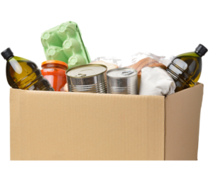 Box of food items