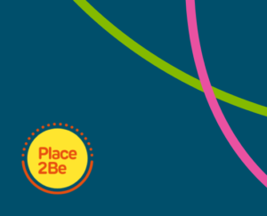 Place2Be logo with a blue background.