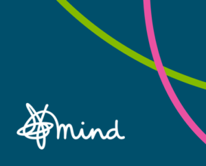 Mind logo with a blue background.