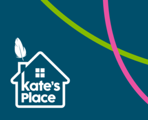 Kate's Place logo with a blue background.